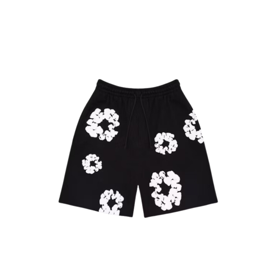 Denim Tears The Cotton Wreath Shorts Black