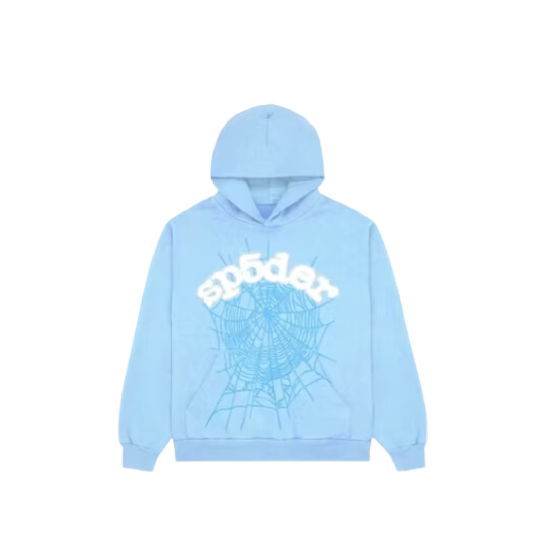 Sp5der Web Hoodie Sky Blue