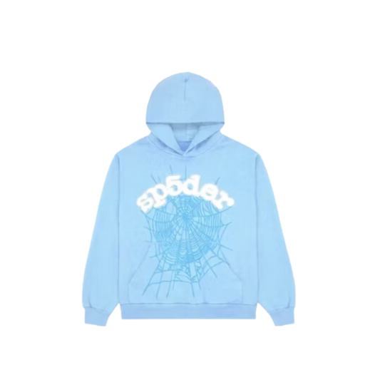 Sp5der Web Hoodie Sky Blue