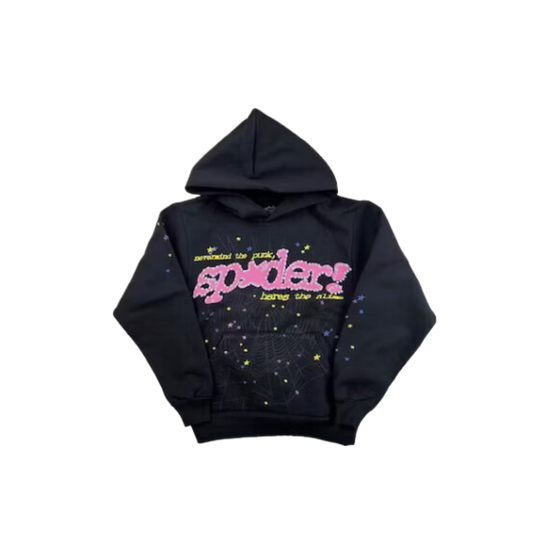 Sp5der P*NK V2 Hoodie Black